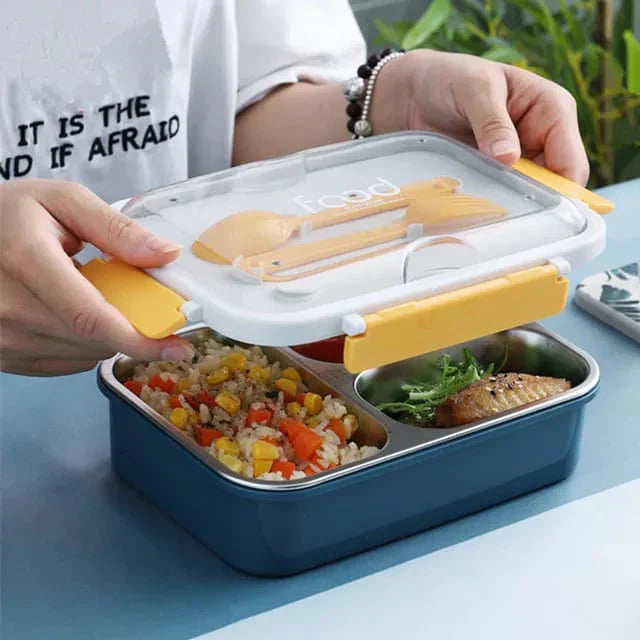 Lunch Box for Kids/Men/Women, Containers with 3 Compartments Office Lunch Box Freezer/Dishwasher Safe.