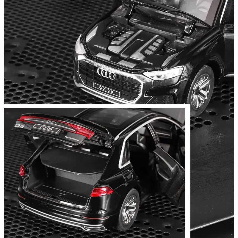 Audi Q8 1:24 Diecast Metal Toy Car Openable Doors Light Sound Multicolour (Pack Of 1)