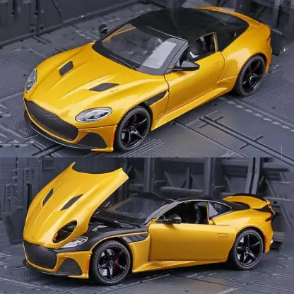 Aston Martin GT 1:24 Alloy Diecast Metal Toy Car Model Sound and Light Pull Back Collection Kids toy[3 Color available Any 1 Random Send ][22CM*9CM*8CM]