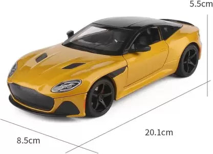 Aston Martin GT 1:24 Alloy Diecast Metal Toy Car Model Sound and Light Pull Back Collection Kids toy[3 Color available Any 1 Random Send ][22CM*9CM*8CM]