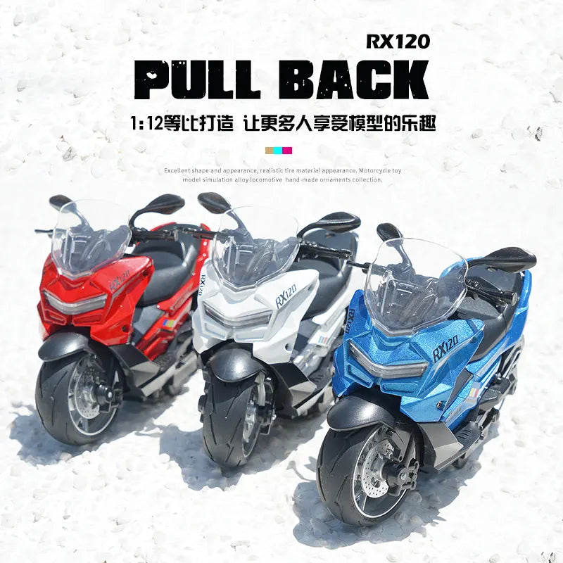 Pulsar Rx 120 Scooter  Diecast Metal Toy (Multicolour :- Blue , Orange , Red , White)