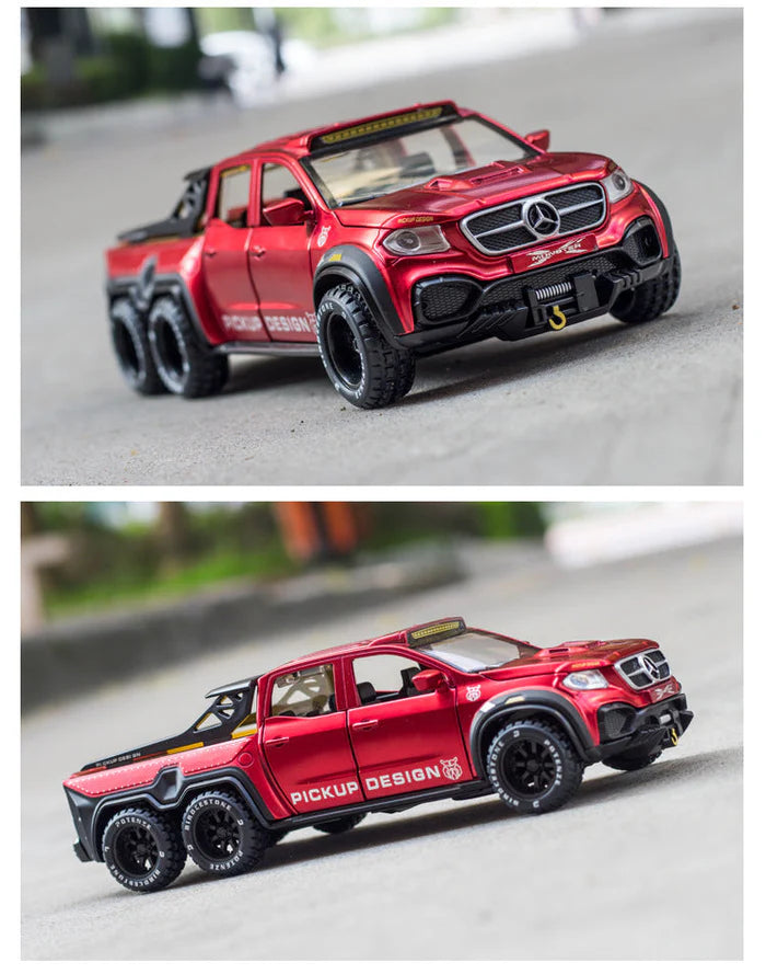 AMG*6-6-PICKUP 1:24 DIECAST METAL TOY CAR (MULTICOLOUR :-BLACK, GREEN ,RED)