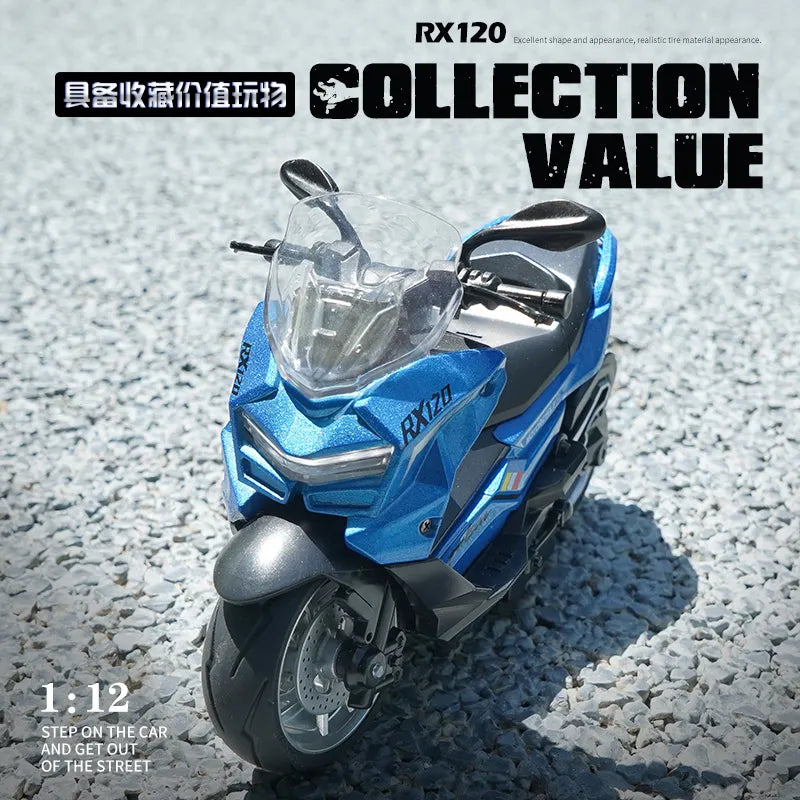 Pulsar Rx 120 Scooter  Diecast Metal Toy (Multicolour :- Blue , Orange , Red , White)