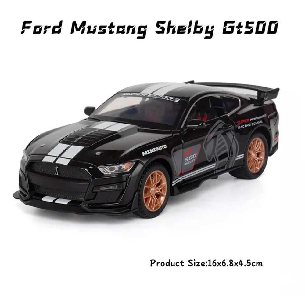 MUSTANG GT500 1:32 DIECAST METAL TOY CAR (MULTICOLOUR :- ORANGE, BLACK, BLUE, WHITE)