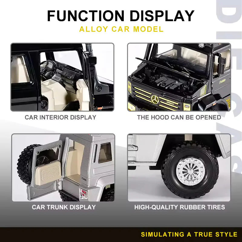 MERCEDES-BENZ UNIMOG 1:24 DIECAST METAL TOY CAR (MULTICOLOUR PACK OF 1)