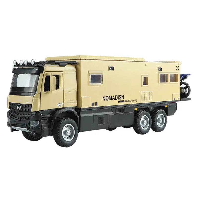 BIG SIZE MERCEDES-BENZ NOMADISON RV 1:24 DIE CAST MODEL CAR WITH DOOR OPENING ENGINE HOOD & TRUNK OPENING, PULL BACK ALLOY TOY CAR WITH LIGHT SOUND [SIZE:-23CM*8CM*6CM]【 MULTICOLOR 】