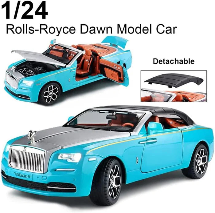 ROLLS-ROYCE CONVERTIBLE SUPER SPORTS 1:24 DIECAST METAL TOY CAR (MULTICOLOUR :- BLACK, PURPLE, SKYBLUE, WHITE)