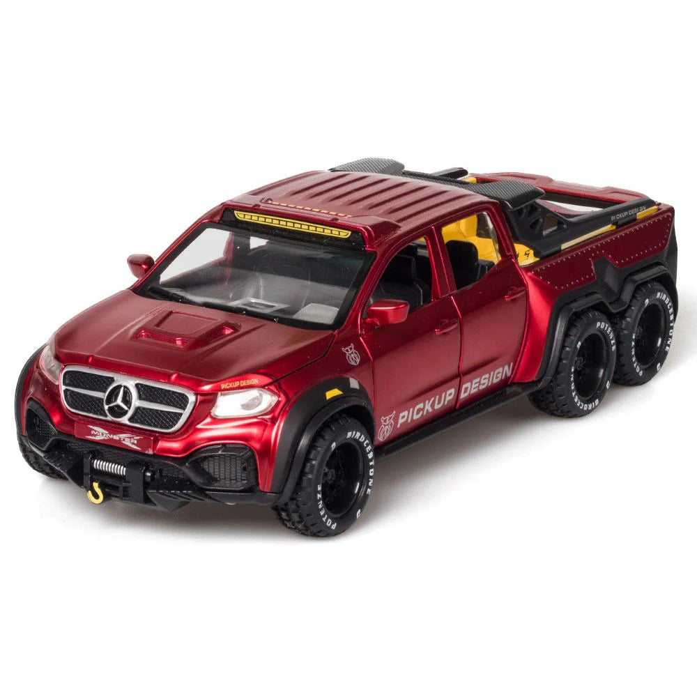 AMG*6-6-PICKUP 1:24 DIECAST METAL TOY CAR (MULTICOLOUR :-BLACK, GREEN ,RED)