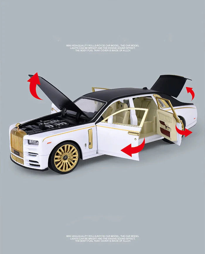 ROLLS ROYCE PHANTOM - LUX GOLD 1:24 DIECAST METAL TOY CAR