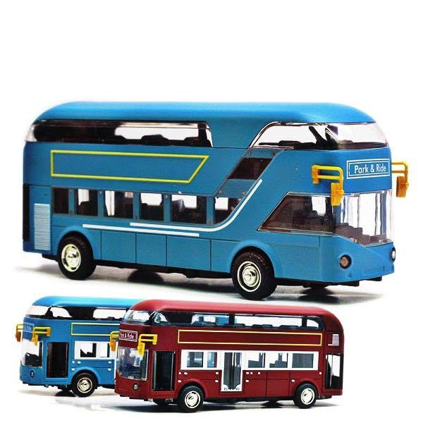 DOUBLE DECKER BUS 1:48 SCALE CLASSIC MODEL TOY FOR KIDS PULL BACK ALLOY DOUBLE-DECKER BUS SERIES TOY WITH LIGHT AND MUSIC