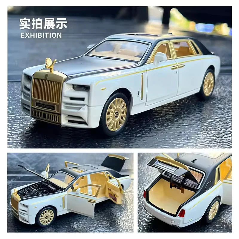 ROLLS ROYCE PHANTOM - LUX GOLD 1:24 DIECAST METAL TOY CAR