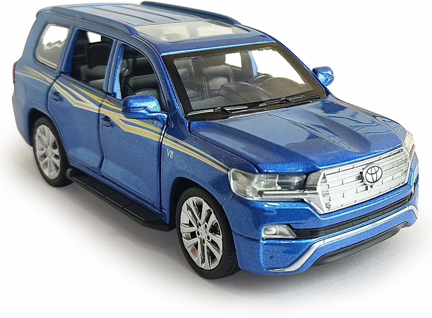 Toyota Land Cruiser Prado 1:32 Diecast Metal Car Model Toy With Music (4 Color Available 1 Color Send)