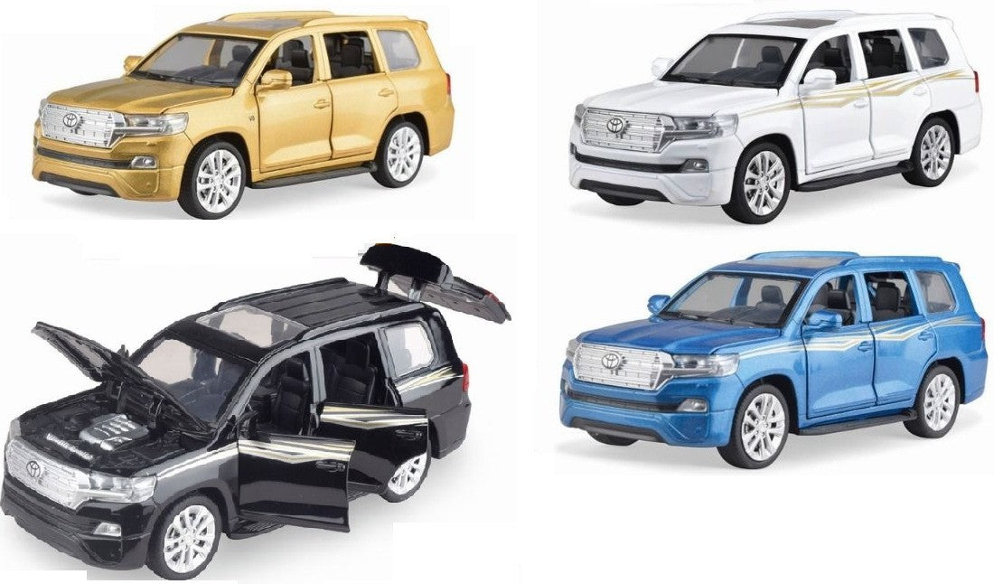 Toyota Land Cruiser Prado 1:32 Diecast Metal Car Model Toy With Music (4 Color Available 1 Color Send)