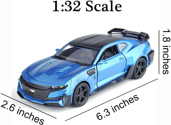 Chevy Camro 1:32 Diecast Metal Toy Car For Kid Sound And Light (Multicolour :- Yellow,Blue,Black)