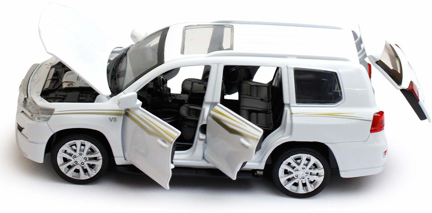 Toyota Land Cruiser Prado 1:32 Diecast Metal Car Model Toy With Music (4 Color Available 1 Color Send)