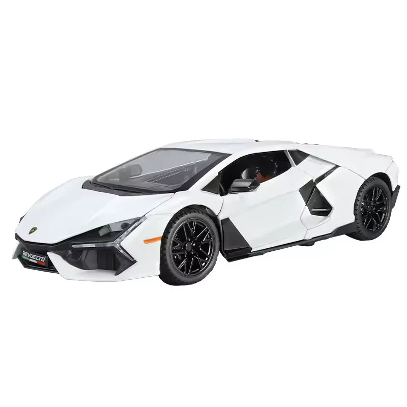 Lamborghini Revuelto 1:24 Diecast Metal Toy Car (Multicolour :- Orange , Red , White)