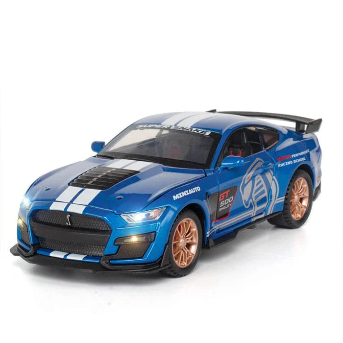 MUSTANG GT500 1:32 DIECAST METAL TOY CAR (MULTICOLOUR :- ORANGE, BLACK, BLUE, WHITE)