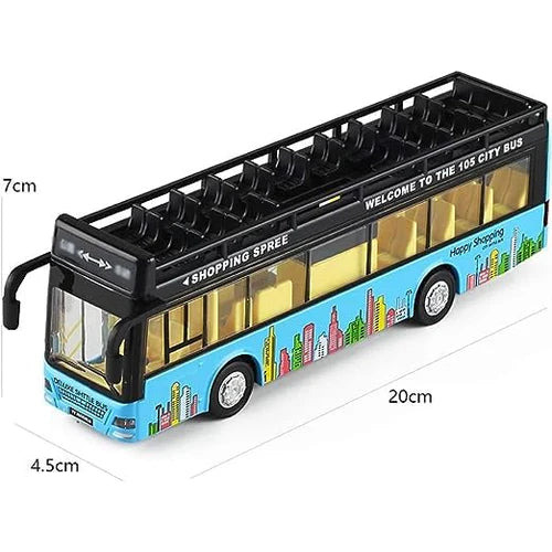 METAL BUS TOYS FOR KIDS DIECAST BUS TOY WITH LIGHT SOUND PULL BACK COLLECTION BUS TOYS FOR BOY KIDS