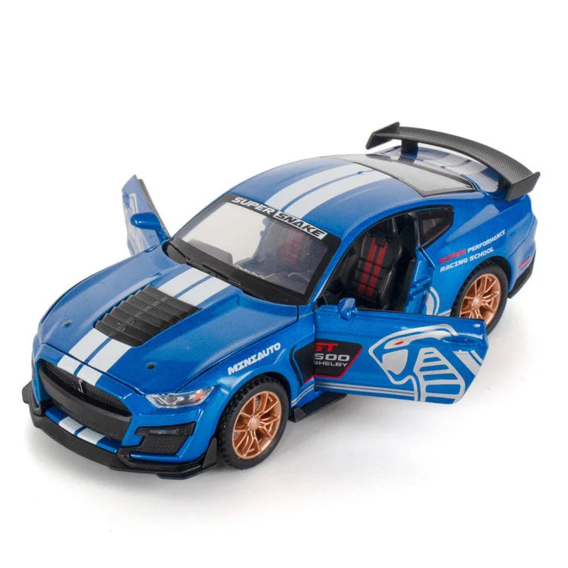 MUSTANG GT500 1:32 DIECAST METAL TOY CAR (MULTICOLOUR :- ORANGE, BLACK, BLUE, WHITE)