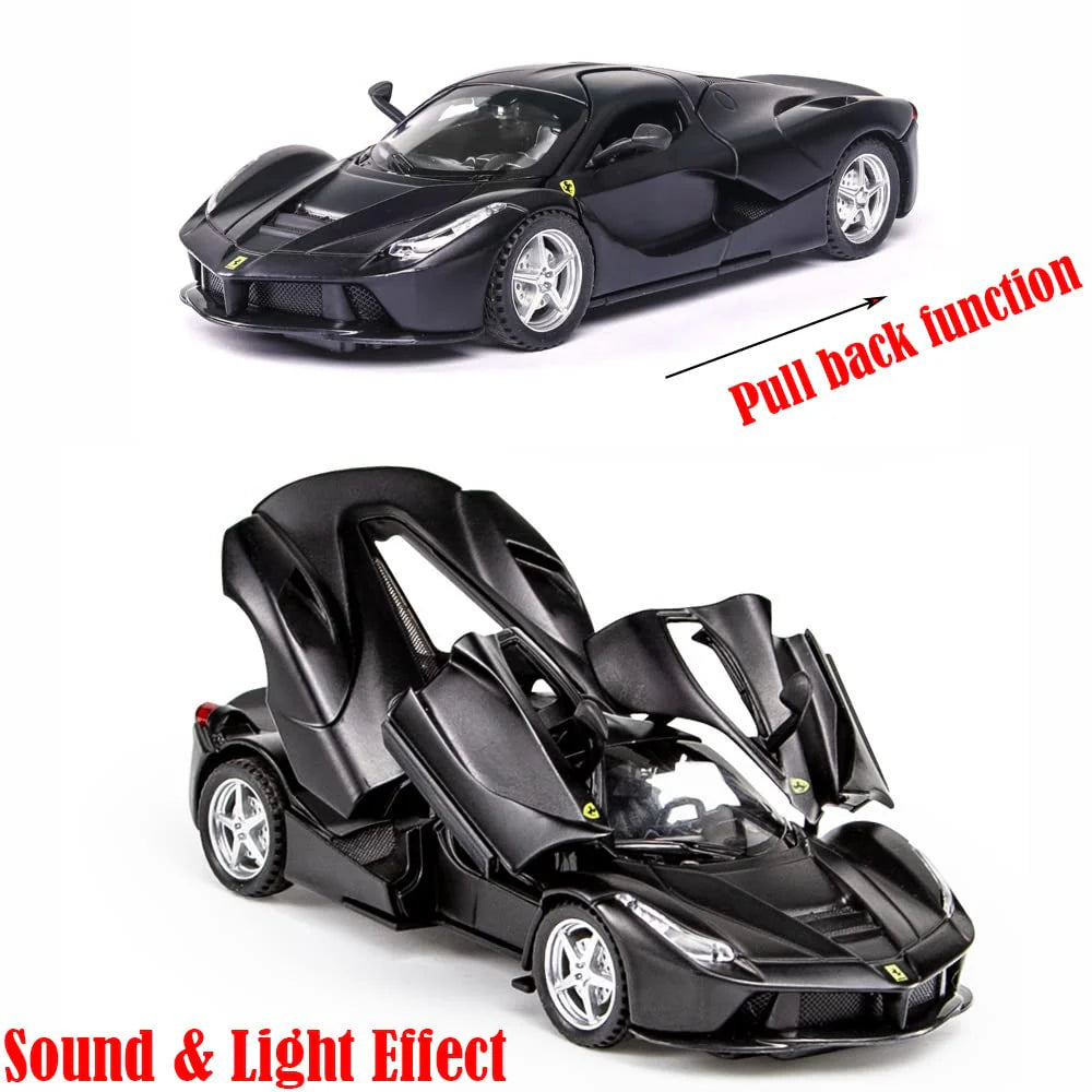 FERRARI LAFERRARI 1:32 DIECAST METAL TOY CAR (MULTICOLOUR :- BLACK, RED, YELLOW)