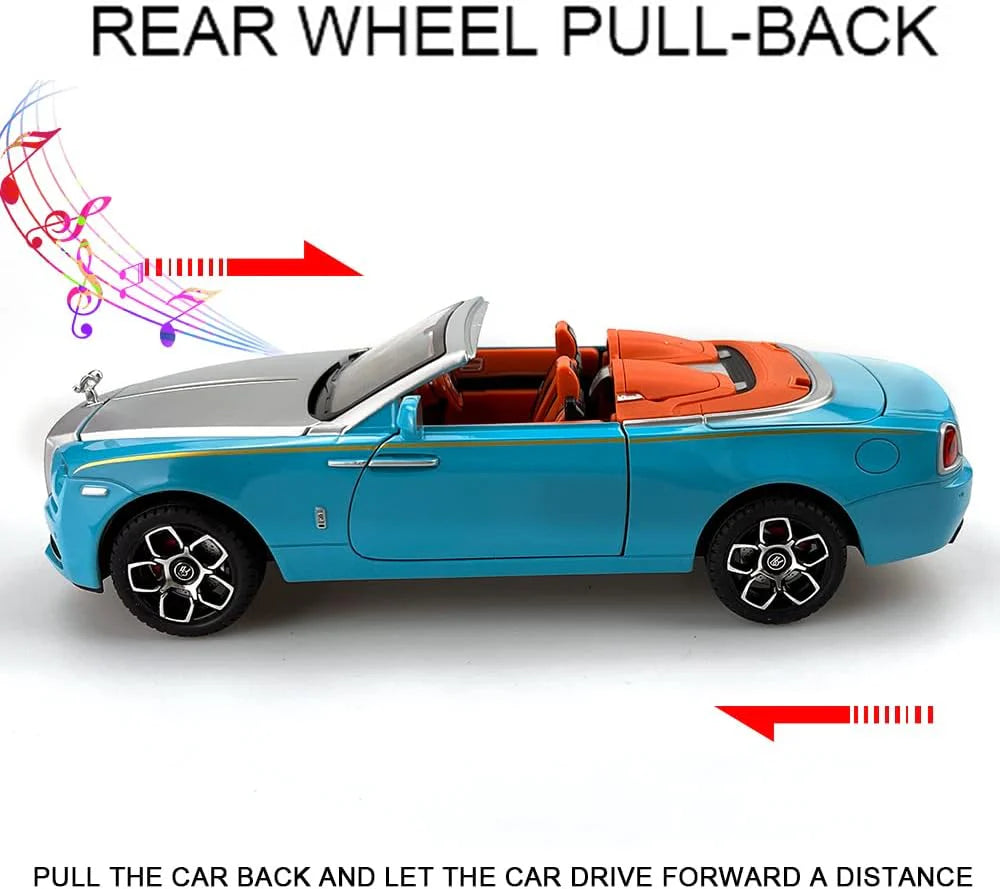 ROLLS-ROYCE CONVERTIBLE SUPER SPORTS 1:24 DIECAST METAL TOY CAR (MULTICOLOUR :- BLACK, PURPLE, SKYBLUE, WHITE)