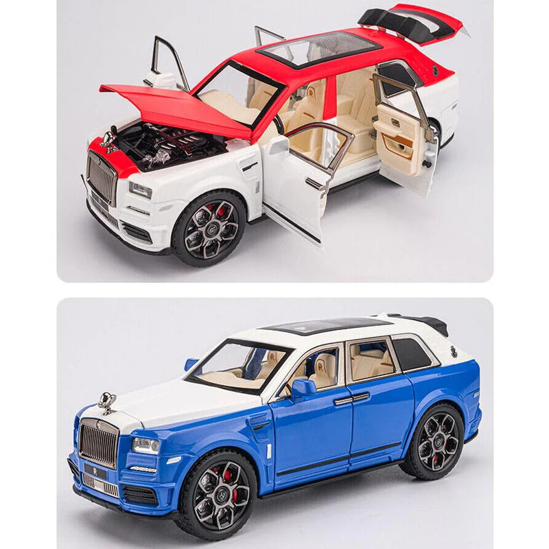 BIG SIZE ROLLS ROYCE CULLINAN 1:24 DIECAST METAL TOY CAR (MULTICOLOUR :- RED, BLUE, BLACK)