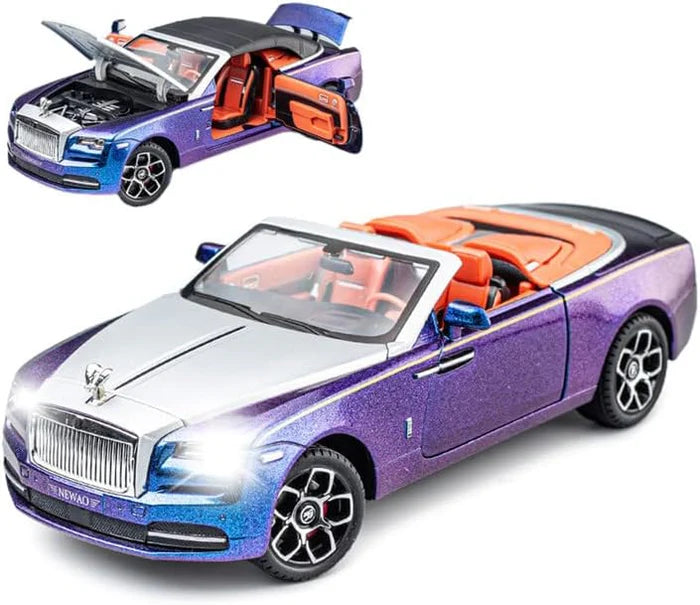 ROLLS-ROYCE CONVERTIBLE SUPER SPORTS 1:24 DIECAST METAL TOY CAR (MULTICOLOUR :- BLACK, PURPLE, SKYBLUE, WHITE)