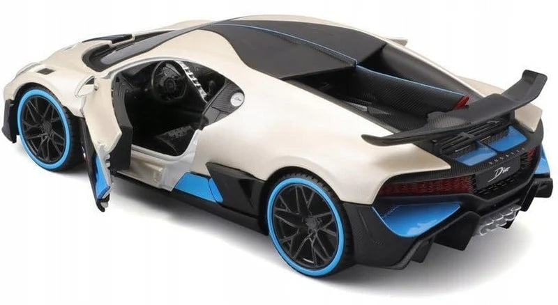 BUGATTI DIVO 1:24 DIECAST METAL TOY CAR (MULTICOLOUR :- GRAY, RED, WHITE)