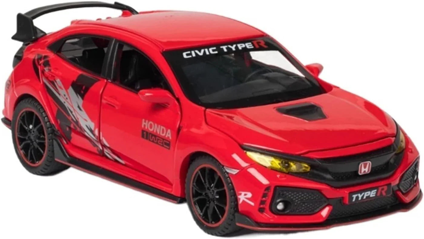 HONDA CIVIC TYPE-R 1:32 DIECAST METAL TOY CAR (MULTICOLOUR :- BLACK, WHITE, RED)