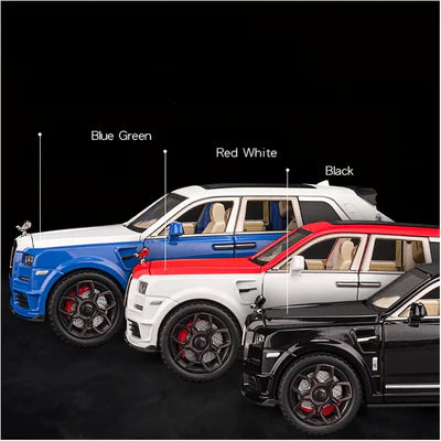 BIG SIZE ROLLS ROYCE CULLINAN 1:24 DIECAST METAL TOY CAR (MULTICOLOUR :- RED, BLUE, BLACK)