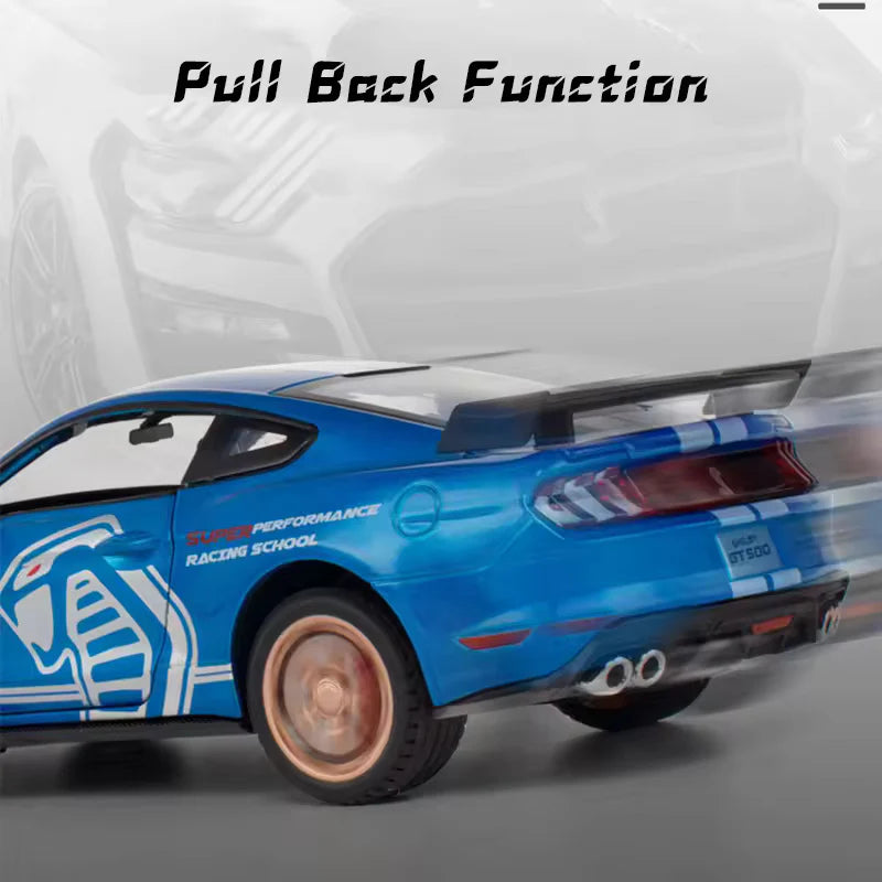 MUSTANG GT500 1:32 DIECAST METAL TOY CAR (MULTICOLOUR :- ORANGE, BLACK, BLUE, WHITE)