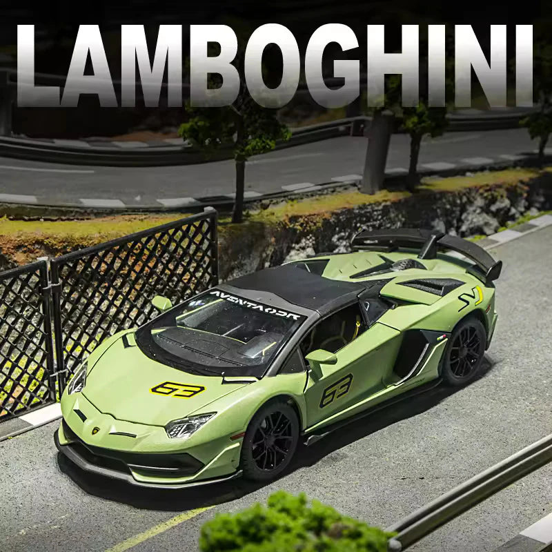 LAMBORGHINI SVJ-63 1:24 DIECAST METAL TOY CAR (MULTICOLOUR :- GRAY, GREEN ,YELLOW, BLACK)