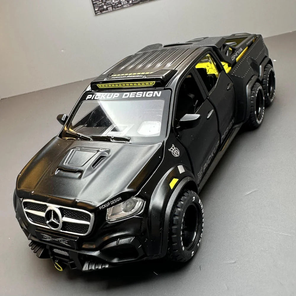 AMG*6-6-PICKUP 1:24 DIECAST METAL TOY CAR (MULTICOLOUR :-BLACK, GREEN ,RED)