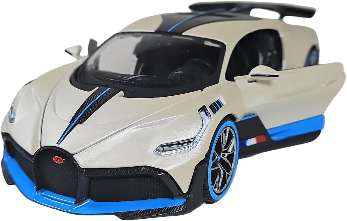 BUGATTI DIVO 1:24 DIECAST METAL TOY CAR (MULTICOLOUR :- GRAY, RED, WHITE)