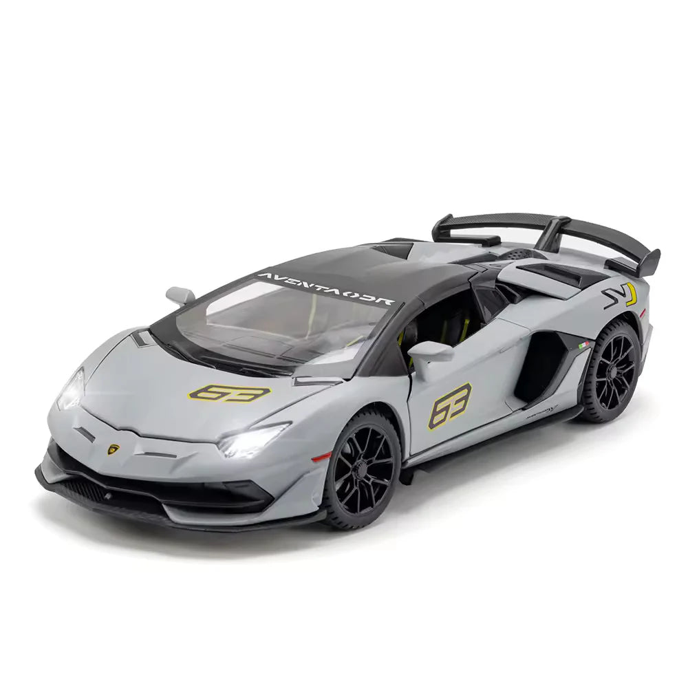 LAMBORGHINI SVJ-63 1:24 DIECAST METAL TOY CAR (MULTICOLOUR :- GRAY, GREEN ,YELLOW, BLACK)