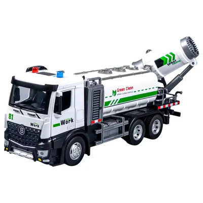 UNBREAKABLE METAL TRUCK TOY PULL BACK VEHICLES ENGINEERING TOYS METAL TRUCK WITH LIGHT & SOUND FOR KIDS BOYS GIRLS (WATER SPRAY FIRE TRUCK) (COLOR AS PER STOCK)