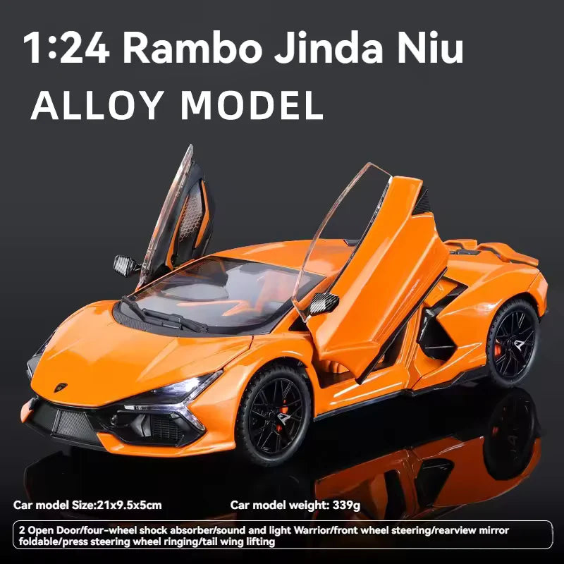 Lamborghini Revuelto 1:24 Diecast Metal Toy Car (Multicolour :- Orange , Red , White)