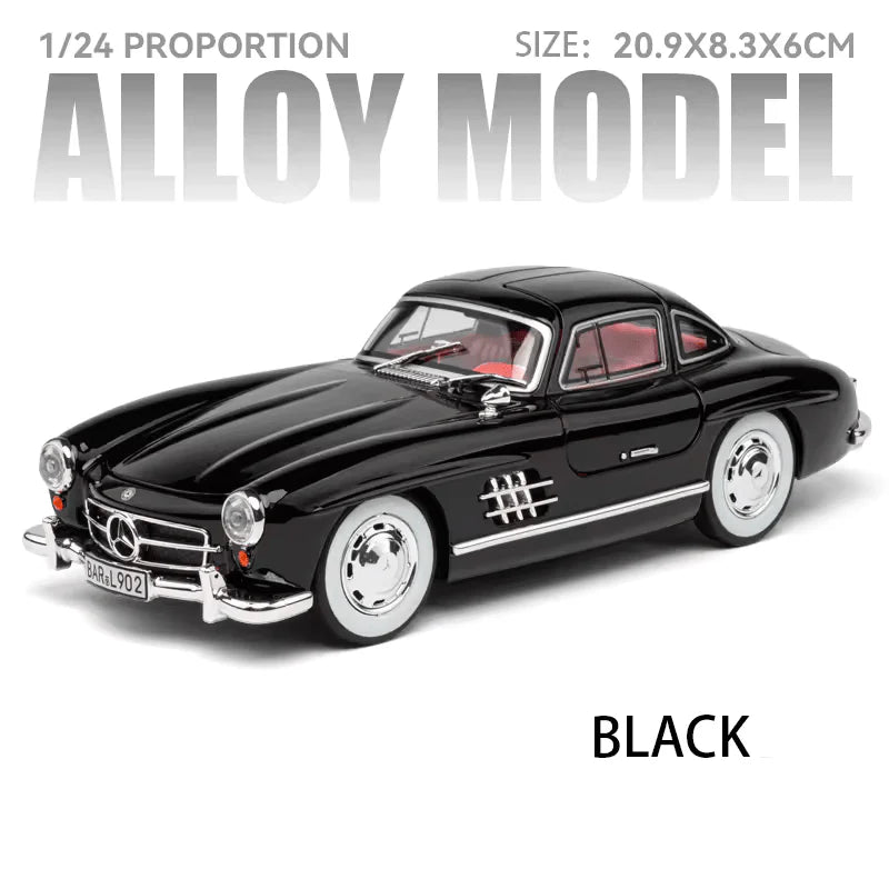 Mercedes-Benz 300SL Vintage 1:24 Die-cast Metal Toy Car (Multicolour :- Red , Black , Blue , Green)