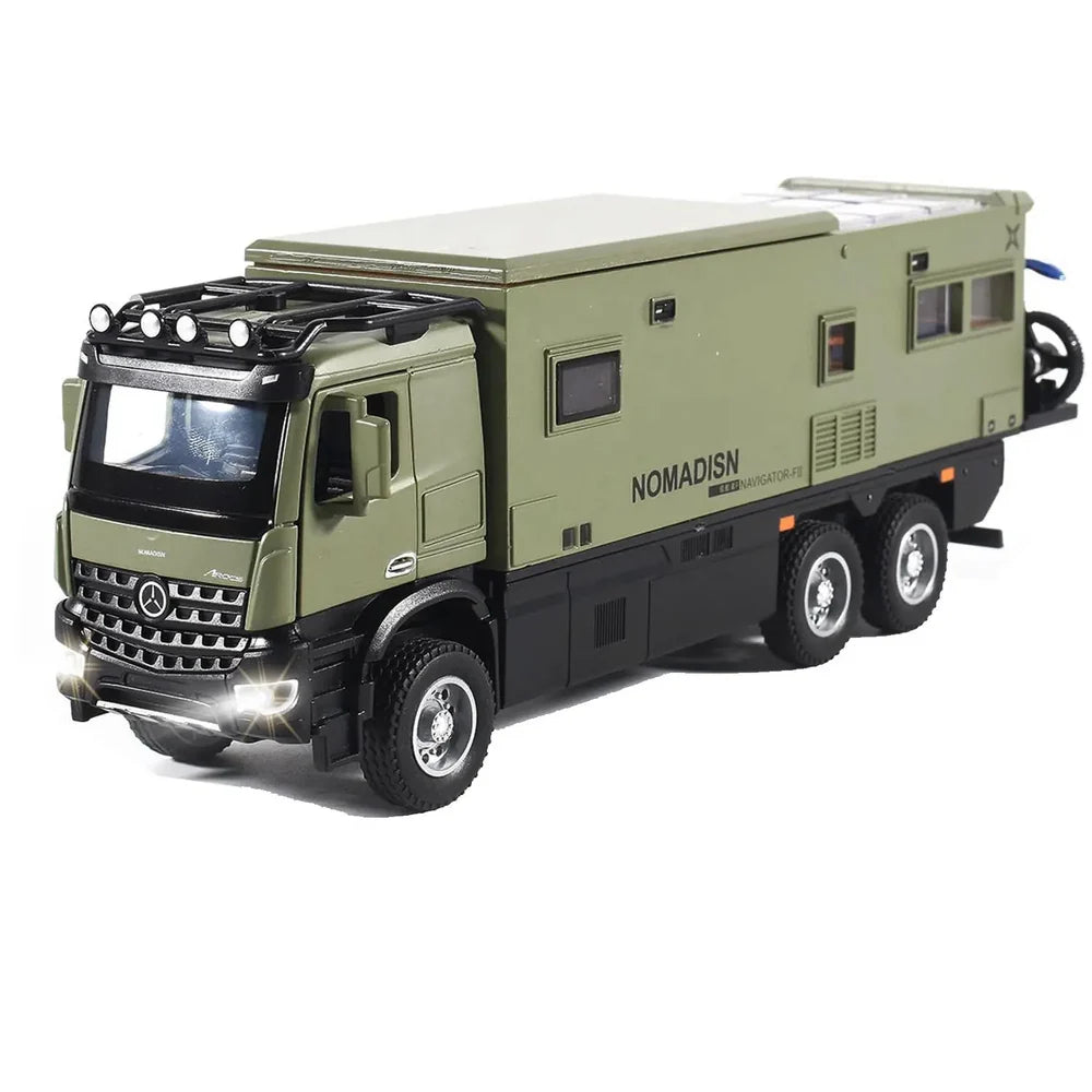 BIG SIZE MERCEDES-BENZ NOMADISON RV 1:24 DIE CAST MODEL CAR WITH DOOR OPENING ENGINE HOOD & TRUNK OPENING, PULL BACK ALLOY TOY CAR WITH LIGHT SOUND [SIZE:-23CM*8CM*6CM]【 MULTICOLOR 】