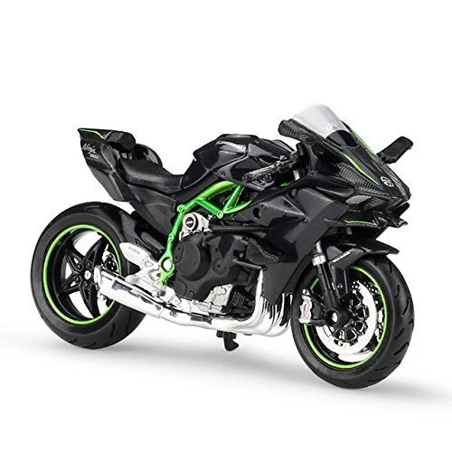 MOTORCYCLE KAWASAKI NINJA H2-R 1/12 METAL TOY BIKE, PULL BACK VEHICLES SUPERBIKE WITH TAIL LIGHTS AND SOUND FOR KIDS [Size : 22Cm*12.8Cm*9Cm]