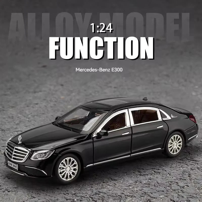 MERCEDES BENZ E300 1:24 DIECAST METAL TOY CAR (MULTICOLOUR :- BLACK, WHITE)