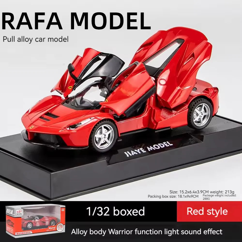 FERRARI LAFERRARI 1:32 DIECAST METAL TOY CAR (MULTICOLOUR :- BLACK, RED, YELLOW)