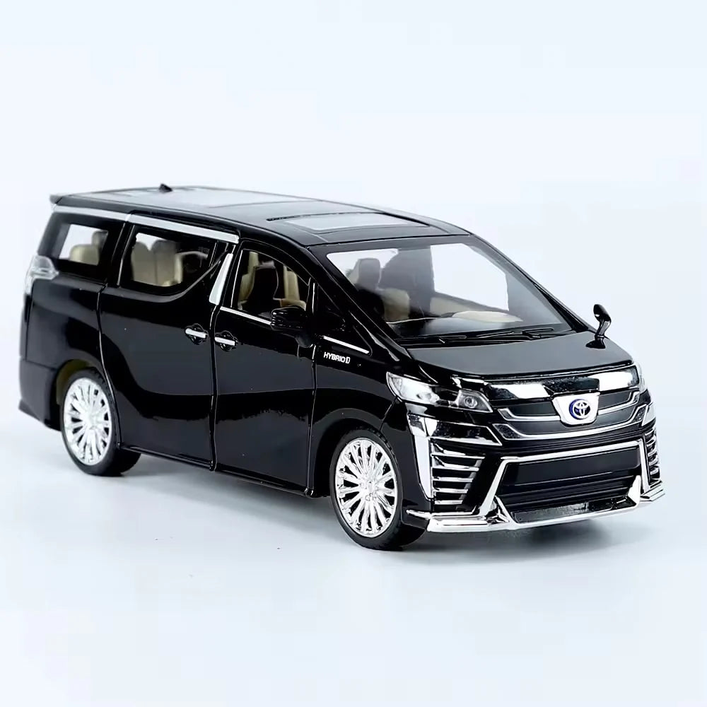 TOYOTA VELLFIRE 1:24 DIECAST METAL TOY CAR (MULTICOLOUR :- WHITE, BLACK)