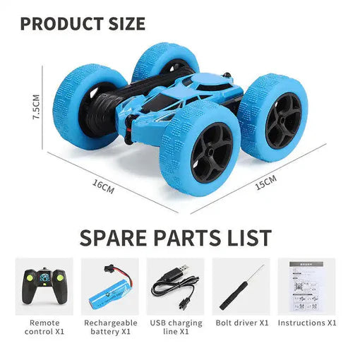 Fast Stunt RC Car, 4WD Double Sided 360° Rotating RC Trucks with Headlights, Off Road RC Toy