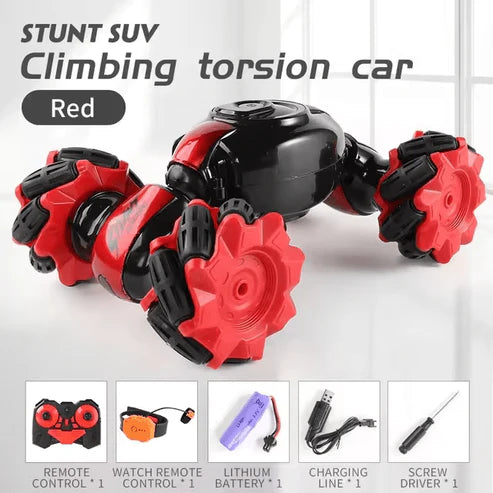 Stunt Car Twisting Drift Gesture Sensor Watch Control Toy Cars Flips with Lights Music