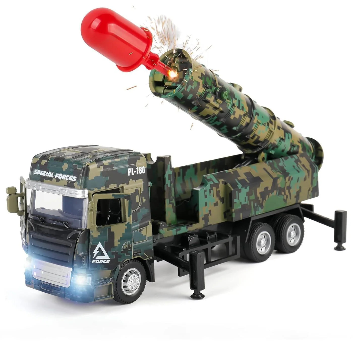 PULL BACK & GO MISSILE LAUNCHER TRUCK FOR KIDS - MISSILE VEHICLE MODEL FOR CHILDREN BOYS GIRLS - MILITARY DIE CAST FIGHTING TRUCK GIFT FOR BOYS - ARMY OPERATIONS METAL TRUCK TOY [SIZE:-21CM*11CM*7CM]