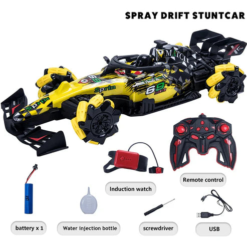 Remote Control Stunt Car 2.4GHz with Function 360° Rotation Demonstration Automatically Side Drift Dual Control Mode 1/14 Remote Control Stunt Car 3 Battery