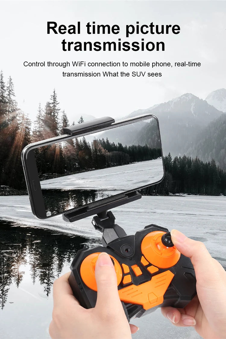 Remote Control Car With 720P Hd Fpv Wifi Camera 2.4Ghz 1:18 Scale High Speed Alloy Off Road Rock Crawler Car Fast Racing Vehicle Electric Hobby Toy Car Climbing Rc Car