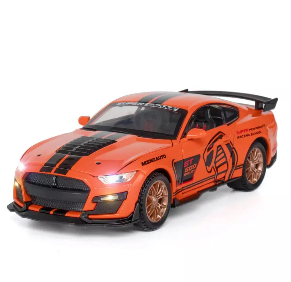 MUSTANG GT500 1:32 DIECAST METAL TOY CAR (MULTICOLOUR :- ORANGE, BLACK, BLUE, WHITE)