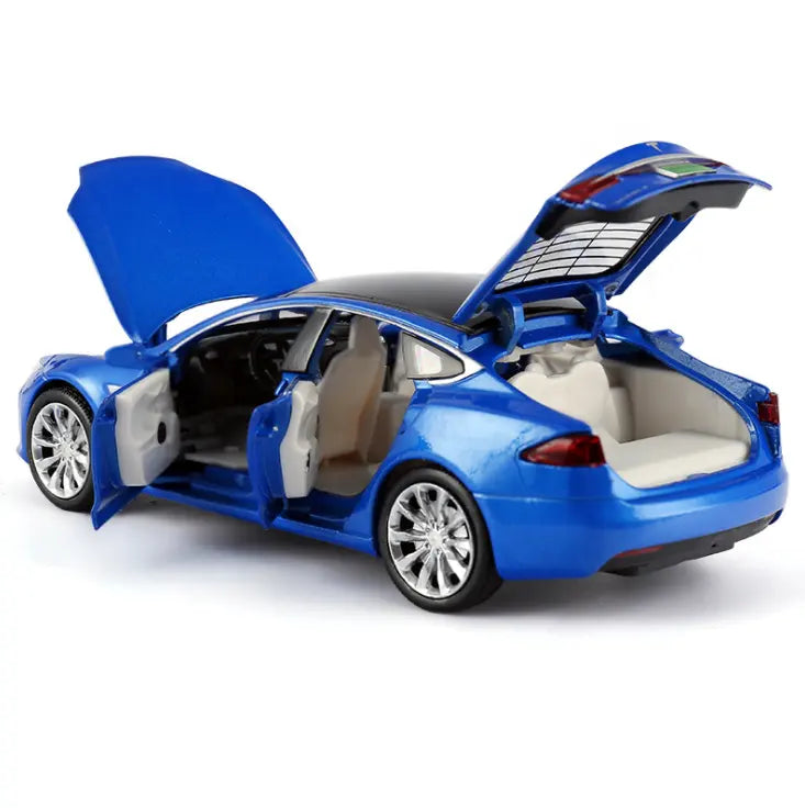 Tesla Model "S" 1:32 Diecast Metal Toy car (Multicolour :- Black, Red, Blue, White)